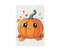 Jolie citrouille pour Thanksgiving et drapeau de jardin d'automne double face petites bannières de décoration saisonnière pour pelouse, ferme, terres agricoles, 71,1 x 101,6 cm