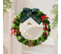 Jolie cloche de Père Noël, décoration de Noël en peluche avec chapeau rouge, barbe blanche et grelot pour arbre, porte ou cadeau à suspendre