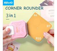 Jolie çons de bordure d'arrondisseur d'angle pour scrapbooking, bricolage, mini coupe-coin, R4, R7, R10 mm, coupe-cercle, fournitures de bureau, 3 en 1 Coupe-coins violet