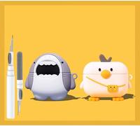 Jolie Coque pour Airpod Pro/Pro 2 génération 2023/2022/2019, Peau de Dessin animé 3D Amusante avec kit de Nettoyage et Porte-clés pour Apple Air Pod Pro 2e/1ère génération pour garçons, Filles