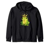 Jolie Couronne de Prince Grenouille avec étoiles Kawaii Amphibian Sweat à Capuche