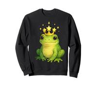 Jolie Couronne de Prince Grenouille avec étoiles Kawaii Amphibian Sweatshirt