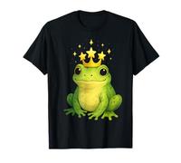 Jolie Couronne de Prince Grenouille avec étoiles Kawaii Amphibian T-Shirt