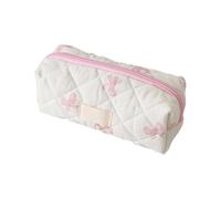 Jolie Crayon Cash esthétique - Bow Pattern Stationery Sac | Organisateur cosmétique | Sachets Portables, Pochette de Maquillage de Toilette pour étudiant - 20x8x8cm / 7.87x3.15x3.15 Pouces