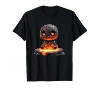 Jolie créature de Lave Fondue Assise sur Un Rocher de Magma T-Shirt