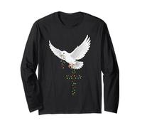 Jolie Croix chrétienne Colombe de Noël Religieux Manche Longue