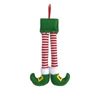 Jolie décoration de jambes rayées, décoration de vacances en peluche | Accessoire de sapin de Noël avec des membres rembourrés doux pour ajouter un caractère ludique et lumineux pour les