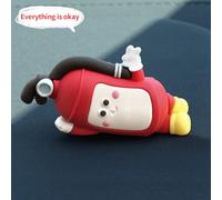 Jolie décoration intérieure de voiture - Console centrale - Décoration d'écran - 4 figurines en forme d'extincteur