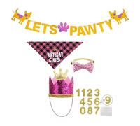 Jolie écharpe pour animal de compagnie pour fête d'anniversaire, costume de prince ou de princesse à paillettes pour chien délicat pour ami à fourrure