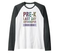 Jolie école pré-Maternelle dernier Jour 2026 Écrivez Mes autographes DIY Art Manche Raglan