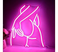 Jolie enseigne néon en forme de corps de femme, esthétique, rose, alimentée par USB pour enterrement de vie de jeune fille, club, garage, fête, chambre, bar, boutique, logo d'entreprise, cadeau (13 x