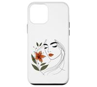 Jolie Femme élégante avec Ligne Florale Formes Mania Coque pour iPhone 12 Mini