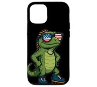 Jolie fête de lézard du 4 Juillet avec Patins à roulettes Vintage Coque pour iPhone 12/12 Pro