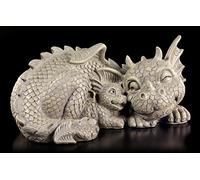 Jolie figurine de jardin dragon - Mère avec babydrache - Vengeance du jardin