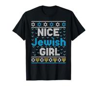 Jolie fille juive drôle Hanoukka pull moche style Hanoucca T-Shirt