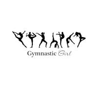 Jolie fille nastics ballerine dac drapeau mural stickers muraux chaleureux maison chambre Art décor sport pour-S-42x125cm-Black