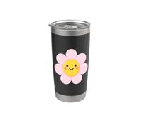 Jolie fleur souriante Gobelet isotherme en acier inoxydable double paroi