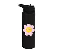 Jolie fleur souriante Stainless Steel Insulated Water Bottle