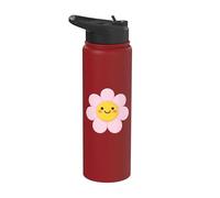 Jolie fleur souriante Stainless Steel Insulated Water Bottle