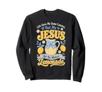 Jolie Foi chrétienne Jésus Citron Disant Joie Florale Sweatshirt