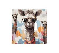 Jolie girafe avec lunettes de soleil colorées, plaques murales décoratives pour interrupteur, 2 interrupteurs électriques, plaque frontale en thermoplastique pour décorateur, vis incluses