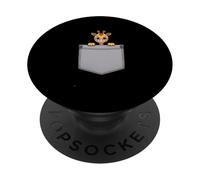 Jolie Girafe de Poche Amusante pour des Animaux PopSockets PopGrip Adhésif