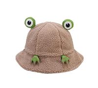 Jolie grenouille chaude solide femmes chapeau de plage adolescent large bord chapeaux de pêcheur chapeau batik, kaki, taille unique