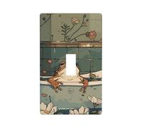 Jolie grenouille se relaxant dans une baignoire vintage - Plaque murale décorative à bascule unique pour cuisine, ferme, chambre à coucher, salle de bain
