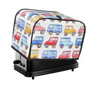 Jolie housse colorée pour grille-pain de voiture, 2 tranches, grille-pain de camion confortable avec poche résistante aux taches et à la poussière pour petits appareils de cuisine