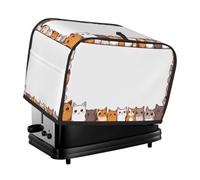 Jolie housse de grille-pain, adaptée pour une large fente, avec sac de rangement latéral, facile à nettoyer, résistant à la poussière, adapté pour la cuisine.