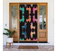 Jolie housse de porte de vacances décorative en forme de lama, parfaite pour les décorations de Noël en intérieur et en extérieur