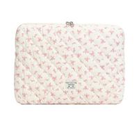 Jolie housse matelassée pour ordinateur portable - Housse de transport résistante aux chocs - Pour le travail, les études et les navettes (rose, 13")