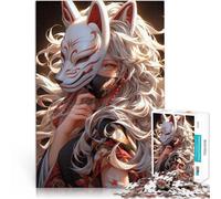 Jolie Jeune Fille assassine samouraï Puzzles 1000 pièces pour Adultes Jeux de détente Jeu éducatif pour Anniversaire, Noël 38x26cm
