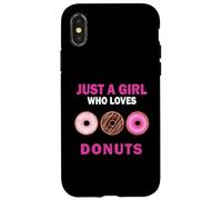 Jolie, juste une fille qui aime les beignets, les bonbons, les femmes et les filles Coque pour iPhone X/XS