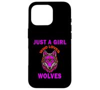 Jolie, juste une fille qui aime les loups, les animaux, les femmes et les filles Coque pour iPhone 16 Pro