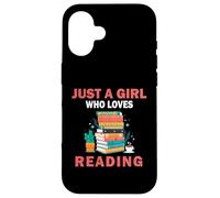 Jolie, juste une fille qui aime lire des livres, femmes et filles Coque pour iPhone 16