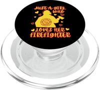 Jolie Juste Une Fille Qui Aime sa Petite Amie et sa Femme Pompier PopSockets PopGrip pour MagSafe