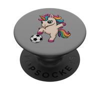 Jolie Licorne de Football, Une Fille Qui Aime Kickin' Coach Mama PopSockets PopGrip Adhésif