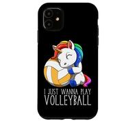 Jolie Licorne De Volley-Ball Je Veux Juste Jouer Au Coque pour iPhone 11