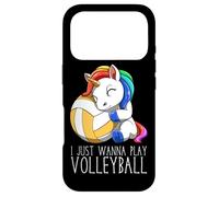Jolie Licorne De Volley-Ball Je Veux Juste Jouer Au Coque pour iPhone 17 Pro