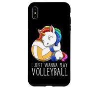 Jolie Licorne De Volley-Ball Je Veux Juste Jouer Au Coque pour iPhone XS Max