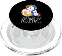 Jolie Licorne De Volley-Ball Je Veux Juste Jouer Au PopSockets PopGrip pour MagSafe