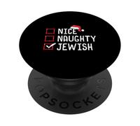 Jolie liste de Noël juive Coquine PopSockets PopGrip Adhésif