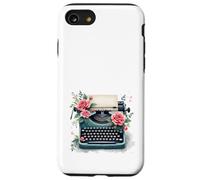 Jolie Machine à écrire Florale, pour écrivains et auteurs de Livres Coque pour iPhone SE (2020) / 7/8