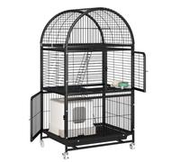 Jolie Maison de Chat Cage for Chat, Grand Espace, Villa intérieure for Chat à Plusieurs étages, nid for Chat à Deux étages avec Toilettes Maison de Chat(B,Black)
