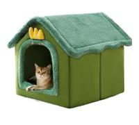 Jolie Maison de Chat Nid de Chat for Toutes Les Saisons, Fournitures de Maison épaisse for Chat, Froid d'hiver et Coupe-Vent, nid Chaud for Chat Maison de Chat(Brown,L)