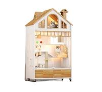 Jolie Maison de Chat Villa for Chat Grand Espace Multicouche intérieur Maison for Chat Maison en Bois Massif tiroir caché Double Couche Villa for Chat Maison de Chat(2,A)