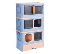 Jolie Maison de Chat Villa for Chat, nid for Chat, résistant aux éclaboussures et Non Occupant, armoires de Rangement supérieures et inférieures for Chat, Pliable Maison de Chat(B)