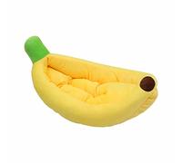 Jolie maison en forme de banane pour chat, lit créatif en forme de bateau moelleux pour animaux de compagnie, pour chiens et chats, nid de couchage confortable avec coussin amovible, grotte lavable