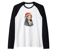 Jolie Marie de Nazareth avec Chapeau de Noël pour Costume Festif Manche Raglan